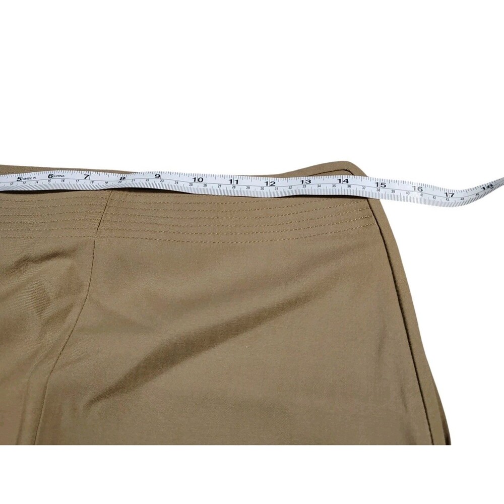 Coach 100% Wool Skirt Straight Camel Tan Size 0 Office Workers Quiet Luxury - Picture 8 of 8